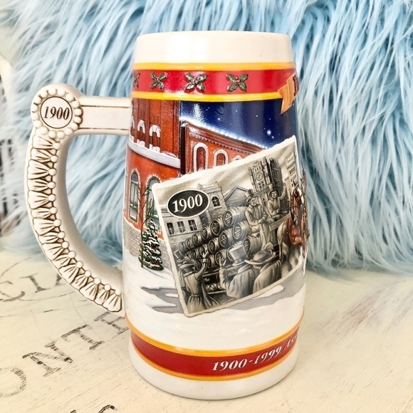 Budweiser, Vintage, 1999, Mug, Beer Stein, Holiday Stein, Nice Condition - Picture 2 of 11